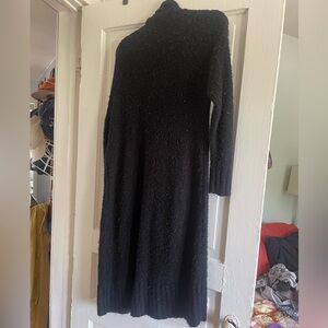 Black hooded cardigan